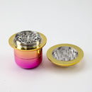 3" Magic Mushroom Design Metal Grinder 4 Layers - Box of 6 Display Pack 777 Smoke