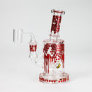 O 7" 2-in-1 Beehive Design Rig with Perc Banger & Bowl Included