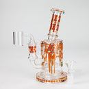 O 7" 2-in-1 Beehive Design Rig with Perc Banger & Bowl Included
