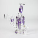 O 7" 2-in-1 Beehive Design Rig with Perc Banger & Bowl Included