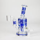 O 7" 2-in-1 Beehive Design Rig with Perc Banger & Bowl Included