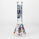 O 10" Sugar Skull New Design Glass Beaker Bong – Glow in the Dark