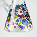 O 10" Sugar Skull New Design Glass Beaker Bong – Glow in the Dark
