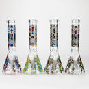 O 10" Sugar Skull New Design Glass Beaker Bong – Glow in the Dark