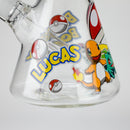 O 14" Carton Design 7mm Thick Heavy Duty Glass Beaker Bong – Glow in the Dark