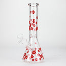 10" Cherry Blossom New Design Glass Beaker Bong Glass Bong 777 Smoke Red