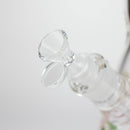 O 14" Flower and Butterfly Design 7mm Thick Heavy Duty Glass Beaker Bong