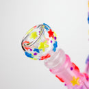 O 10" 3D Moon Star Design Glass Beaker Bong – Glow in the Dark