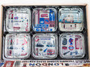 Premium Glass London Design Square Ashtray – Box of 6