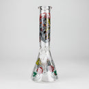 10" Glow-in-the-Dark Monster Design Glass Beaker Bong