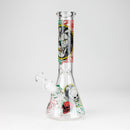 10" Glow-in-the-Dark Monster Design Glass Beaker Bong