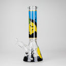 14" Cartoon S Design 7mm Thick Heavy Duty Glass Beaker Bong Glass Bong 777 Smoke