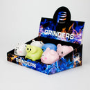 2.5" Cute Animal Design Metal Grinder 4 Layers - Box of 6 Display Pack 777 Smoke