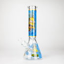 14" Cartoon S Design 7mm Thick Heavy Duty Glass Beaker Bong Glass Bong 777 Smoke Design4