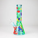 10" 3D Under The Sea Design Glass Beaker Bong-Glow in the dark Glass Bong 777 Smoke
