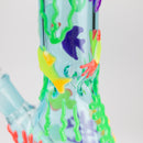 10" 3D Under The Sea Design Glass Beaker Bong-Glow in the dark Glass Bong 777 Smoke
