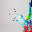 10" 3D Under The Sea Design Glass Beaker Bong-Glow in the dark Glass Bong 777 Smoke