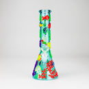 10" 3D Under The Sea Design Glass Beaker Bong-Glow in the dark Glass Bong 777 Smoke