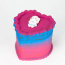 2.5" Heart Shaped Cake Metal Grinder 4 Layers - Box of 6 Display Pack 777 Smoke
