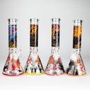 10" Halloween Design Glass Beaker Bong-Glow in the dark Glass Bong 777 Smoke
