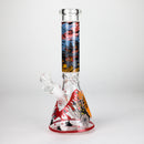 10" Halloween Design Glass Beaker Bong-Glow in the dark Glass Bong 777 Smoke Design1