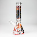 10" Halloween Design Glass Beaker Bong-Glow in the dark Glass Bong 777 Smoke Design3