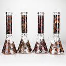 10" Furious Skull Design Glass Beaker Bong-Glow in the dark Glass Bong 777 Smoke