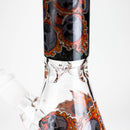 10" Furious Skull Design Glass Beaker Bong-Glow in the dark Glass Bong 777 Smoke