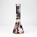 10" Cute Ghost Design Glass Beaker Bong-Glow in the dark Glass Bong 777 Smoke Design1