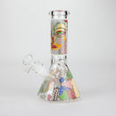 8" Abstract Art Design Glass Beaker Bong Glass Bong 777 Smoke Design2