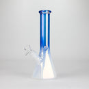 10" Smoke On The Ice Two-Tone Glass Beaker Bong with Octagon Base Glass Bong 777 Smoke Blue