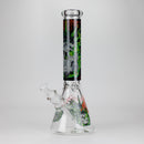 14" The Liberty Is Dead Design 7mm Thick Heavy Duty Glass Beaker Bong Glass Bong 777 Smoke Design2