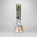 14" The Liberty Is Dead Design 7mm Thick Heavy Duty Glass Beaker Bong Glass Bong 777 Smoke Design3