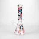 10" Cartoon Girl Design Glass Beaker Bong Glass Bong 777 Smoke Design1