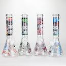 10" Cartoon Girl Design Glass Beaker Bong Glass Bong 777 Smoke