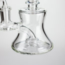 6" 2-in-1 Color Accented Mini Rig with Perc, Banger & Bowl Included Glass Rig 777 Smoke