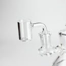 6" 2-in-1 Color Accented Mini Rig with Perc, Banger & Bowl Included Glass Rig 777 Smoke