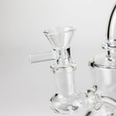 6" 2-in-1 Color Accented Mini Rig with Perc, Banger & Bowl Included Glass Rig 777 Smoke