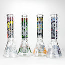 14" The Liberty Is Dead Design 7mm Thick Heavy Duty Glass Beaker Bong Glass Bong 777 Smoke