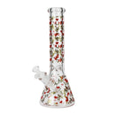 O 14" 7mm Thick Heavy Love Glass Beaker Bong Assorted Designs