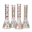O 14" 7mm Thick Heavy Love Glass Beaker Bong Assorted Designs