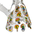 O 10" Trippy Mushroom Glass Beaker Bong Assorted Designs