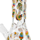 O 10" Trippy Mushroom Glass Beaker Bong Assorted Designs