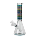 O 10" Prism Mosaic Design Glass Beaker Bong