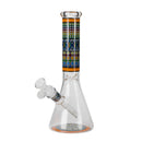 O 10" Prism Mosaic Design Glass Beaker Bong