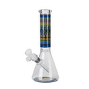 O 10" Prism Mosaic Design Glass Beaker Bong