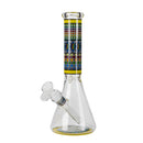 O 10" Prism Mosaic Design Glass Beaker Bong
