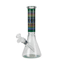 O 10" Prism Mosaic Design Glass Beaker Bong