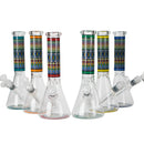 O 10" Prism Mosaic Design Glass Beaker Bong