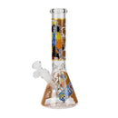 O 10" One Piece Anime Glass Beaker Bongs Assorted designs